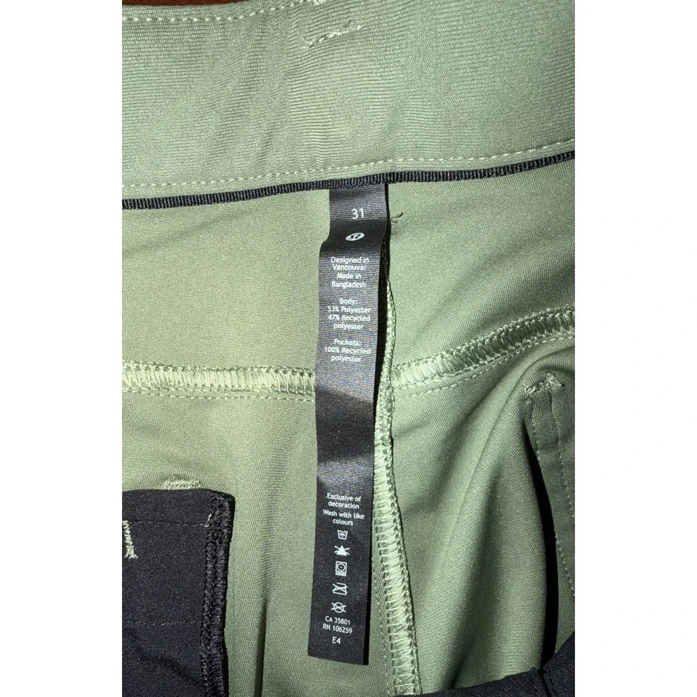 Lululemon ABC Pant Classic-Fit Warpstreme Olive Green Mens 31x31 Trousers